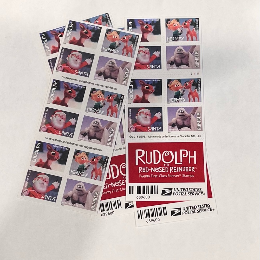 200 USPS postage stamps Christmas Santa